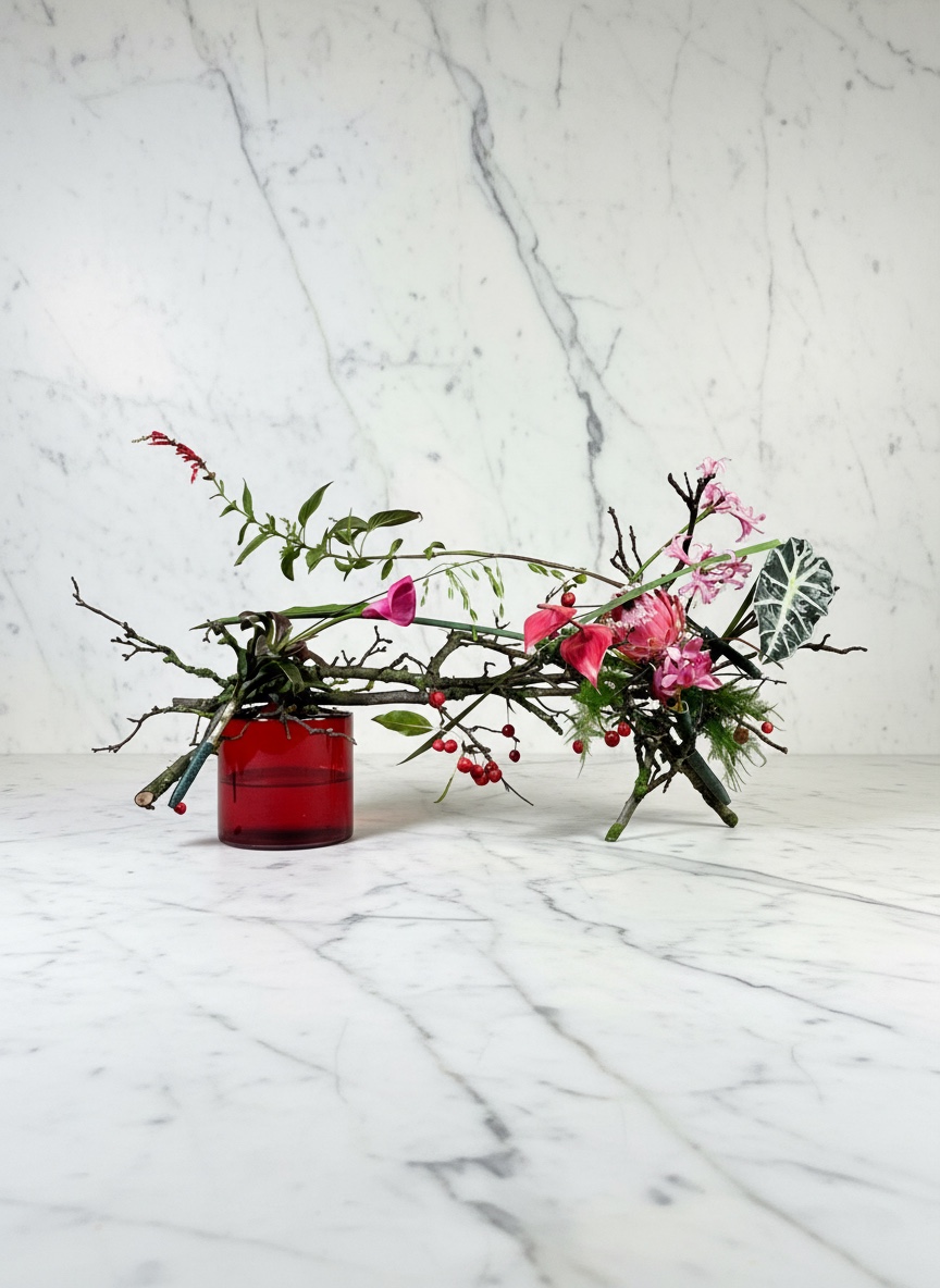 Displacement—Working Away from the Container, a sculptural botanical work by Keith Stanley
