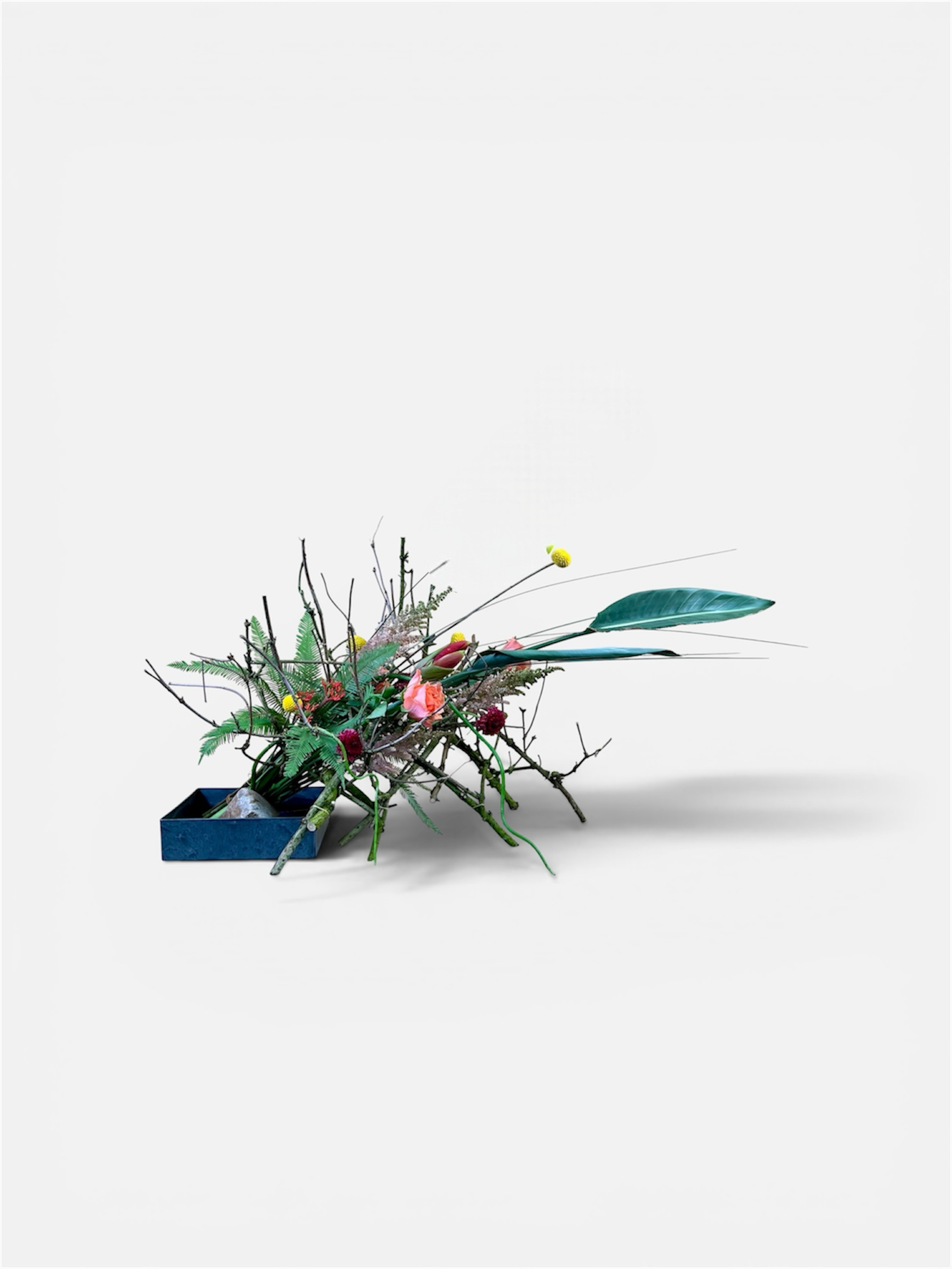 Slanting Bouquet Tied in the Hand, a sculptural botanical work by Keith Stanley