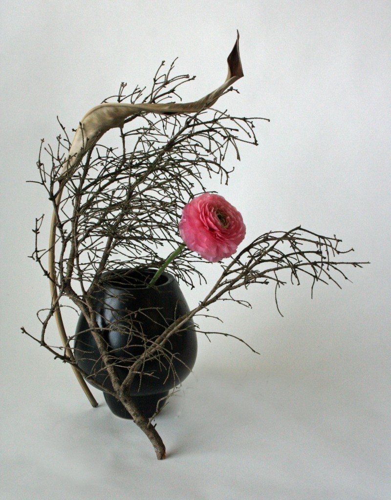 Ranunculus and dried branches